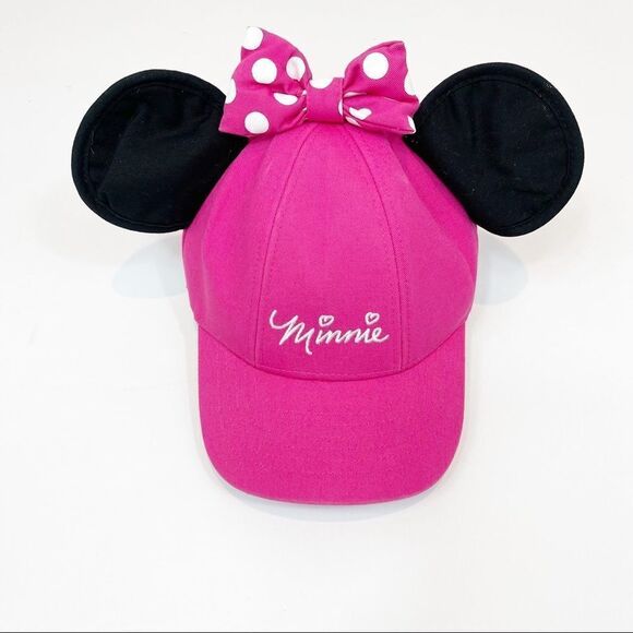 Disney Pink Minnie Mouse Ball Hat with Bow - Picture 1 of 4